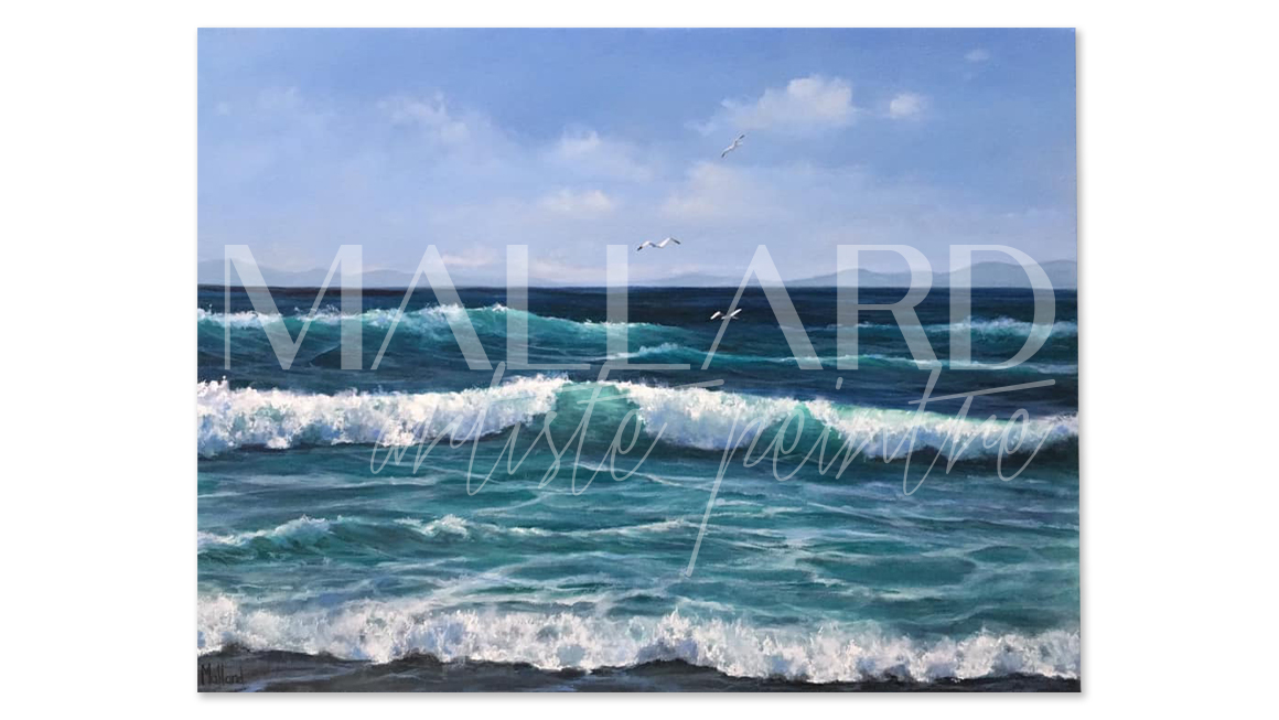 Taking-Flight-huile-toile-16x12 Mallard - Taking Flight